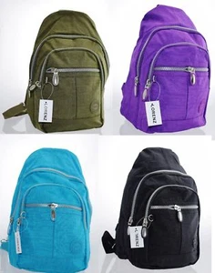 Ladies/Women Rucksack Crinkled Nylon Small Soft backpack Shoulder bag Style - Picture 1 of 32