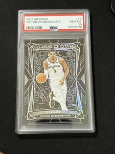 2023-24 Panini Obsidian #9 Victor Wembanyama Spurs RC Rookie PSA 10 GEM MINT - Picture 1 of 2