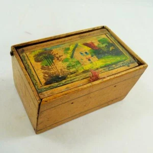 ANTIGUA CAJA DE CARRETES GEORGIANA ANTIGUA MERCANCÍA TUNBRIDGE - Imagen 1 de 8