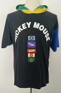 Camisa Top Con Capucha Mickey Inc Vintage Bloques de Color Mouse Disney L/XL - Imagen 1 de 8