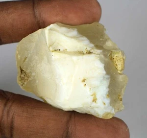 256.70 Ct Australian White Opal Natural Untreated 46 x 36 mm Gemstone Rough - Picture 1 of 8