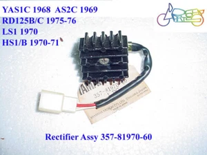 Yamaha LS2 HS1 YAS1 YAS2 RD125 Rectifier NOS AS2C YAS1C RECTIFIER 357-81970-60 - Picture 1 of 4