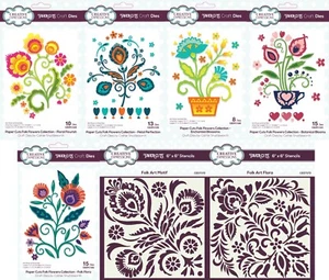 Creative Expressions - Fiori Folk Tagli di Carta Taglio e Sollevamento o Collezione Stencil - Foto 1 di 73