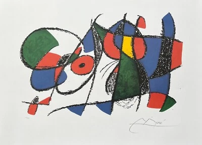 Joan Miro VOLUME II LITHO VIII Signed Limited Edition Lithograph Art 18" x 24" - image 1 of 4