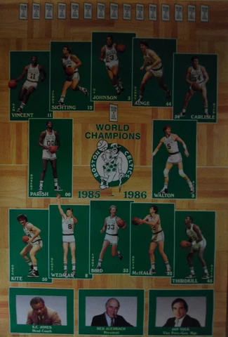 BOSTON CELTICS POSTER ORIGINAL 1985-1986 GREAT CONDITION Cover