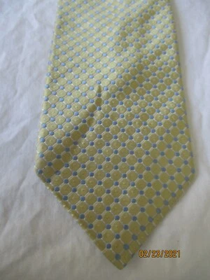 Corbata de seda Ike Behar amarilla nueva con etiquetas Foto 1 de 3