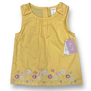 ¡NUEVO! Blusa sin mangas bordada amarilla pálida talla 4T Gymboree para niñas - Imagen 1 de 2