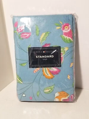 Tommy Hilfiger Emma Standard Sham Floral Azul/Rosa Nuevo Foto 1 de 4