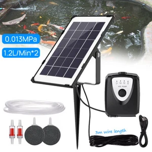 3 Modes Solar Oxygenator Air Pump Kit Fish Pond Pool Water Oxygen Aerator - Picture 1 of 14