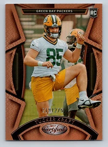 2023 Panini Certified Football Mirror Bronze #129 Tucker Kraft RC 219/275 Card - Picture 1 of 2