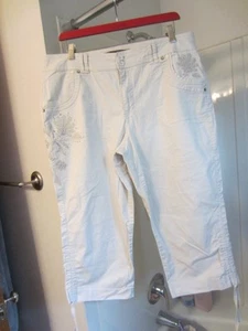 Gebrauchte bestickte Damen Caprihose Gloria Vanderbilt Gr. 14 beige - Bild 1 von 18