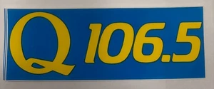 NEU VINTAGE Q 106.5 Autoaufkleber MUSIK RADIOSENDER PROMOTION STL MO - Bild 1 von 2