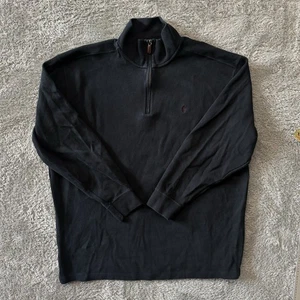Polo Ralph Lauren Herren Quarter Zip Pullover Sweater Faded Black Größe 2XLT TALL - Bild 1 von 4