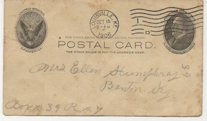1906 Postal Card with McKinley stamp (from Louisville, Ky) - Picture 1 of 2