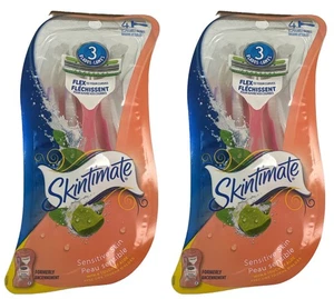 Skintimate Sensitive Skin Rasierer 2er Pack (8ct) Aloe Triple Blade Rasierer - Bild 1 von 2
