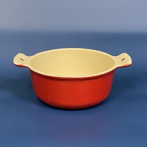 Enameled Flaming Red 4" Baking Dish - Picture 1 of 4