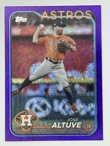 2024 Topps Chrome Jose Altuve Purple Sonar Refractor 179/275 Houston Astros #58 - Picture 1 of 2
