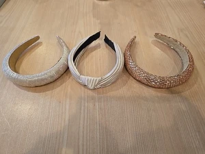 Damen Strass Stirnband Glitzer gepolstert Mode x 3, neu - Bild 1 von 4