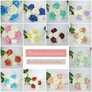 Wedding bouquet for bridesmaid / flower girl posy flowers. Choose your colour