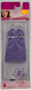 1999 Barbie Go In Style Purple Party Dress & Heels Outfit Set Mattel 68014-83 NR - Picture 1 of 6
