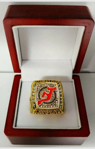 Jeff Friesen - 2003 New Jersey Devils Stanley Cup Hockey Ring WITH Wooden Box Cover