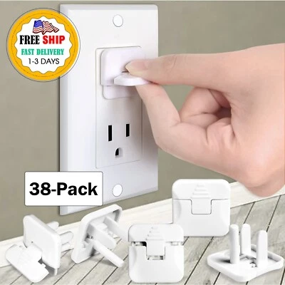 Tapones Protectores Tomacorriente Enchufe Para Bebes Cuidado Precaucion 38 Pack EE. UU. Foto 1 de 4