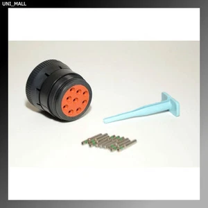 Deutsch HD10 9-Pin J1939 Black Female Connector Kit 14-16AWG Solid Sockets, USA - Picture 1 of 3