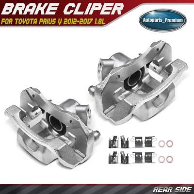 Par de pinzas de freno traseras con soporte para Toyota Prius V 2012 2013 2014 2015-2017 Foto 1 de 4