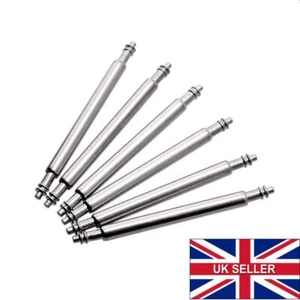 18mm 20mm 22mm 24mm Watch Spring Bars Strong Stainless Steel Watch Lugs Pins UK - Picture 1 of 10