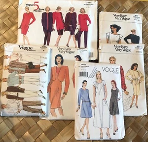 Lot of 6 Vintage VOGUE Size 6-12 Patterns 9144, 7407, 8030, 9461, 2745 & 9597 - Picture 1 of 18