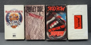 LOT 80s Heavy Metal Rock VHS Iron Maiden Metallica Motley Crue Skid Row Cassette - Picture 1 of 19