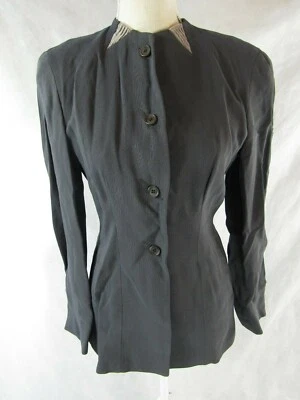 Giorgio Armani Black Label Gray Wool Blazer Size 40 - Image 1 of 4