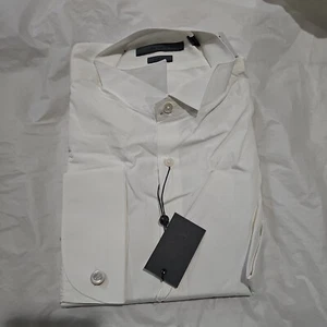 NEU JOHN VARVATOS WEISSER KNOPF MADE IN ITALY KLEID SHIRT 16 34/35 - Bild 1 von 3