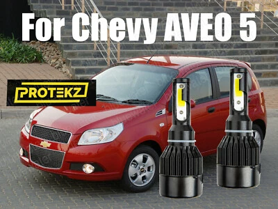 LED AVEO 5 2008-2011 Headlight Kit H4/9003 6000K White CREE Bulbs HI/Low Beam - Image 1 of 4