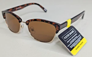 Foster Grant Sunglasses Clubmaster LP 1801 Tortoise Polarized Designer Brown - Picture 1 of 8