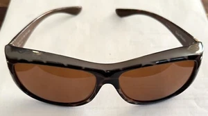 Solar Shield Brown Polarized Sunglasses Fits Over 100% UV FO-011 GIR DRV BAR - Picture 1 of 8