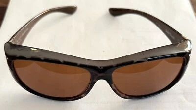Solar Shield Brown Polarized Sunglasses Fits Over 100% UV  FO-011 GIR DRV BAR - Image 1 of 4