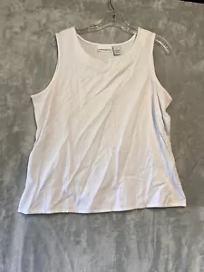 Croft And Barrow Basic White Tank Size L - Picture 1 of 6