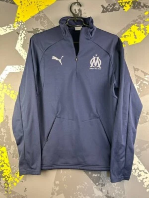 Olympique Marseille Training Football Soccer Jacket Puma Blue Men Size S ig93 - Image 1 of 4