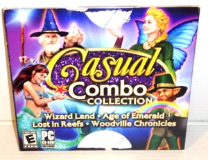 PC Combo Colection CASUAL: Wizard Land *Age of Emerald * Lost in Reefs * Woodville - Imagen 1 de 12