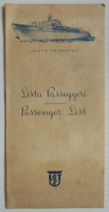 Lloyd Triestino M/V Asia 1955 Passengger List LAXMAN PAI Artist on board - Picture 1 of 3