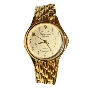 Vintage Marcel Drucker Gold Plated Diamond Dress Watch 21-670 VGC - Picture 1 of 9