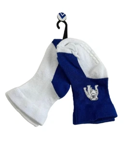 CANTERBURY BULLDOGS NRL TEAM LOGO BABY INFANT SOCKS 2 PACK ANTI-SLIP GRIP SIZE - Picture 1 of 1