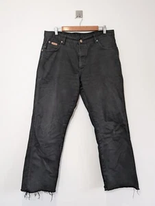Vintage Wrangler Jeans Herren Größe W36 L32 schwarz gerades Bein Denim ausgefranste Säume  - Bild 1 von 8