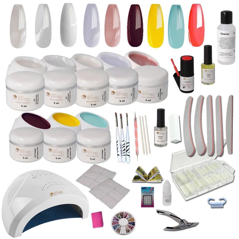 Sun Garden Nails Nagelzubehör inkl. UV Gerät Stempelset (3848)