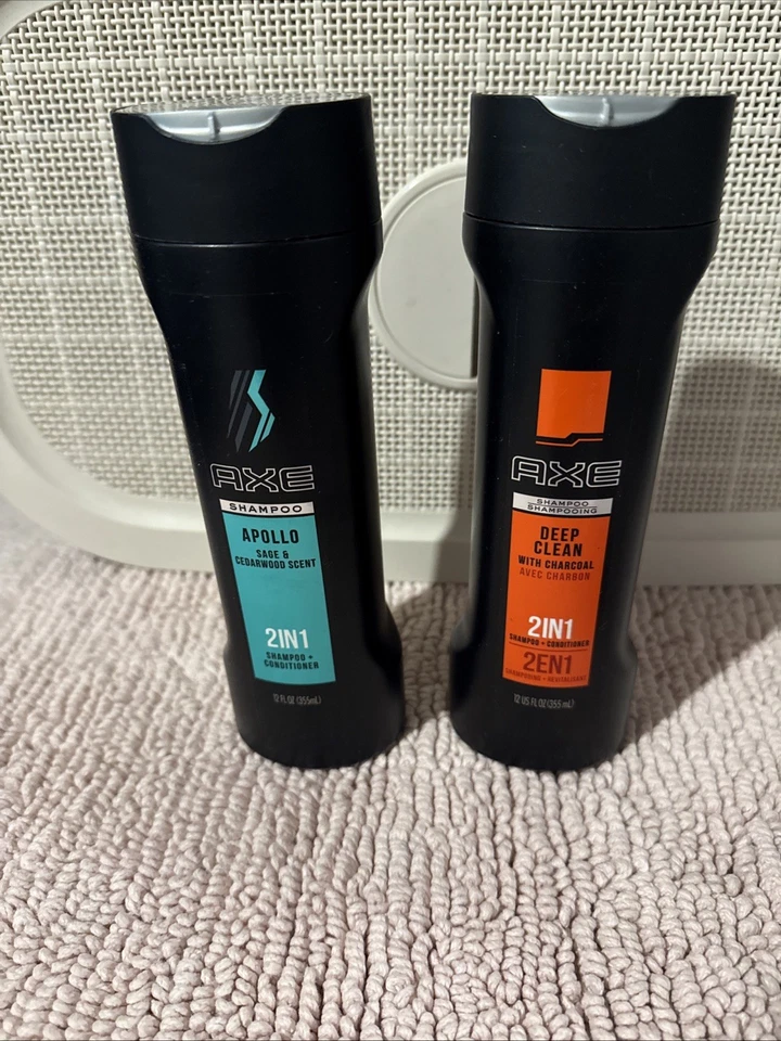 Champú y acondicionador Axe 2 en 1 (1 cada uno de Apollo y Deep Clean) botellas de 12 oz Foto 1 de 2