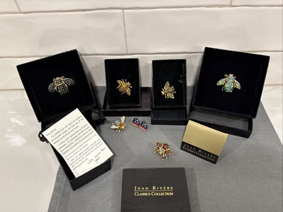 JOAN RIVERS LOT (6+) CLASSIC COLLECTIONS BUMBLE BEE PINS SOME IN BOX - Image 1 of 4
