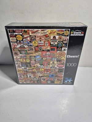 Nuevo Rompecabezas Etiqueta Cerveza White Mountain “Cheers” 1000 Piezas 24" x 30" T H5 Foto 1 de 4