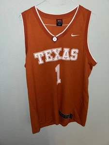 Texas Longhorns #1 Nike Elite Burnt Orange NCAA Basketball Jersey Men Large - Picture 1 of 5