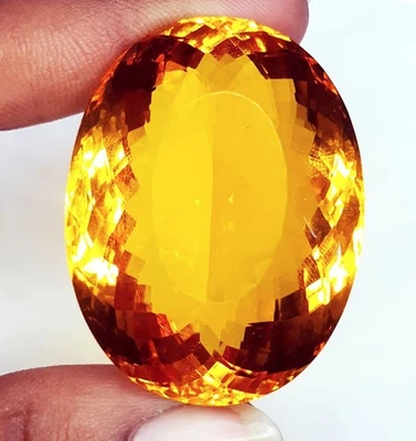 Loose Gemstone 235+ Ct Yellow Citrine Transparent Certified Oval Cut A+Gems A783 - Image 1 of 4